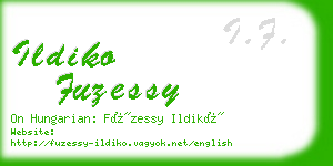 ildiko fuzessy business card